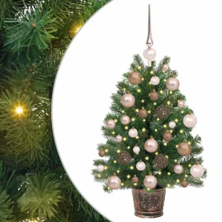 vidaXL kunstkerstboom met standaard, groen, 75 cm, PE en PVC