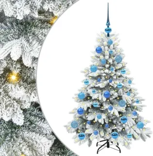 vidaXL kunstkerstboom met standaard wit 120 cm PE en PVC