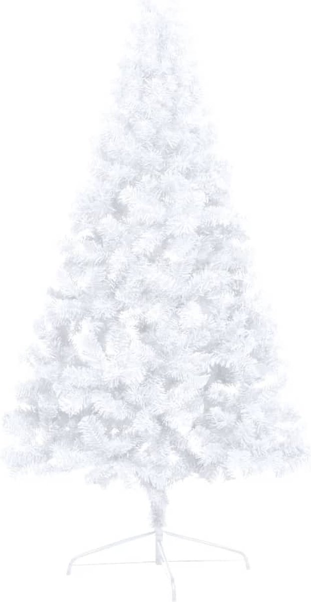 vidaXL Kunstkerstboom met verlichting en kerstballen 150 cm wit
