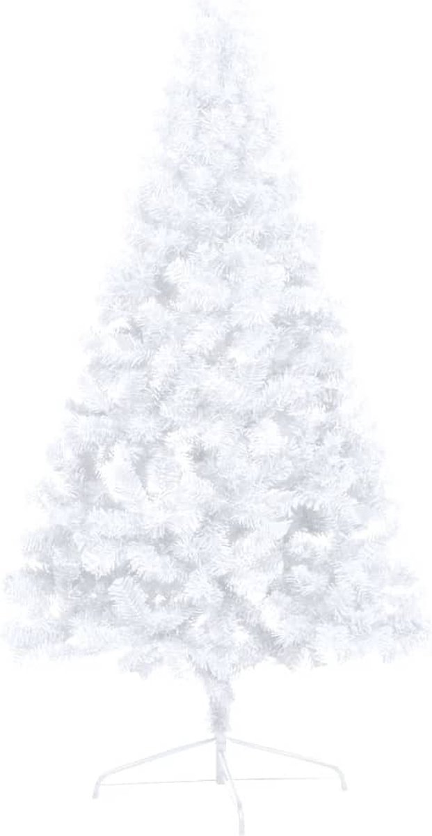 vidaXL Kunstkerstboom met verlichting en kerstballen 240 cm wit