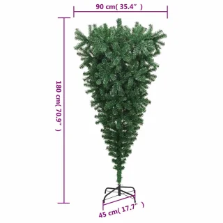 vidaXL Kunstkerstboom omgekeerd 180 cm groen
