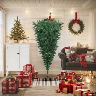 vidaXL Kunstkerstboom omgekeerd 180 cm groen