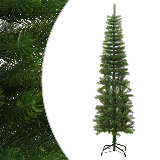 vidaXL Kunstkerstboom PE Smal 180 cm Met Standaard