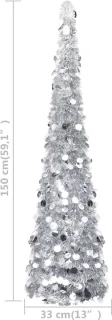 vidaXL Kunstkerstboom Pop-up 150 cm