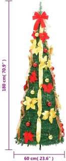 vidaXL Kunstkerstboom Pop-up 180 cm groen