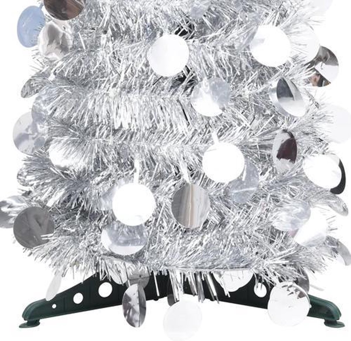 vidaXL Kunstkerstboom pop-up 180 cm zilver PET