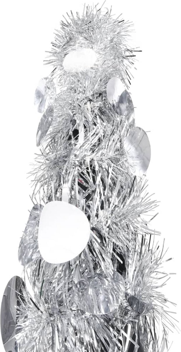 vidaXL Kunstkerstboom pop-up 180 cm zilver PET