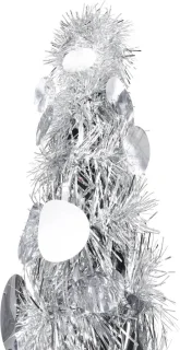 vidaXL Kunstkerstboom pop-up 180 cm zilver PET