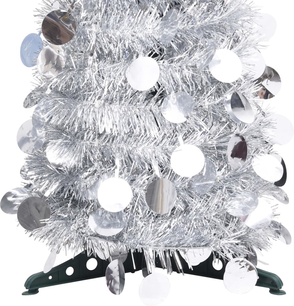 vidaXL Kunstkerstboom pop-up 180 cm zilver PET