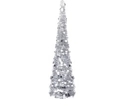 vidaXL Kunstkerstboom pop-up 180 cm zilver PET