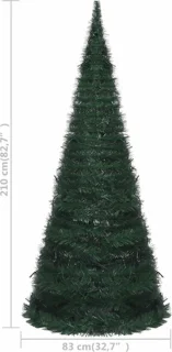 vidaXL Kunstkerstboom Pop-up 210 cm Groen