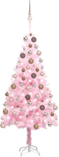 vidaXL Kunstkerstboom PVC 120 cm roze
