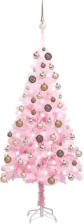 vidaXL Kunstkerstboom PVC 120 cm roze