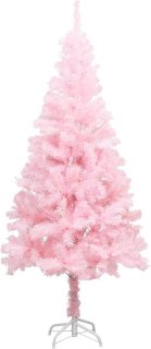 De vidaXL Kunstkerstboom PVC 150 cm Roze in één oogopslag