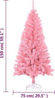 Wat vinden we goed aan de vidaXL Kunstkerstboom PVC 150 cm Roze
