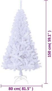 Wat vinden we goed aan de vidaXL Kunstkerstboom PVC 150 cm Wit