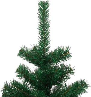 vidaXL Kunstkerstboom PVC 180 cm groen met standaard en verlichting