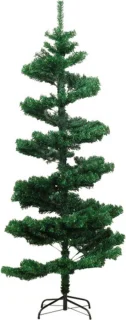 vidaXL Kunstkerstboom PVC 180 cm groen met standaard en verlichting