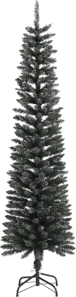 vidaXL Kunstkerstboom PVC 180 cm groen met standaard smal