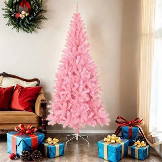 vidaXL Kunstkerstboom PVC 180 cm roze