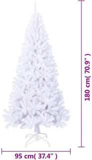 vidaXL Kunstkerstboom PVC 180 cm wit
