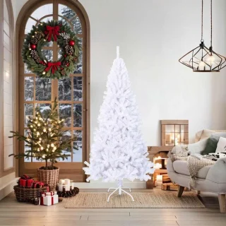 vidaXL Kunstkerstboom PVC 180 cm wit