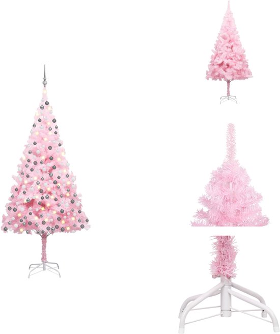 vidaXL Kunstkerstboom PVC 210 cm Roze