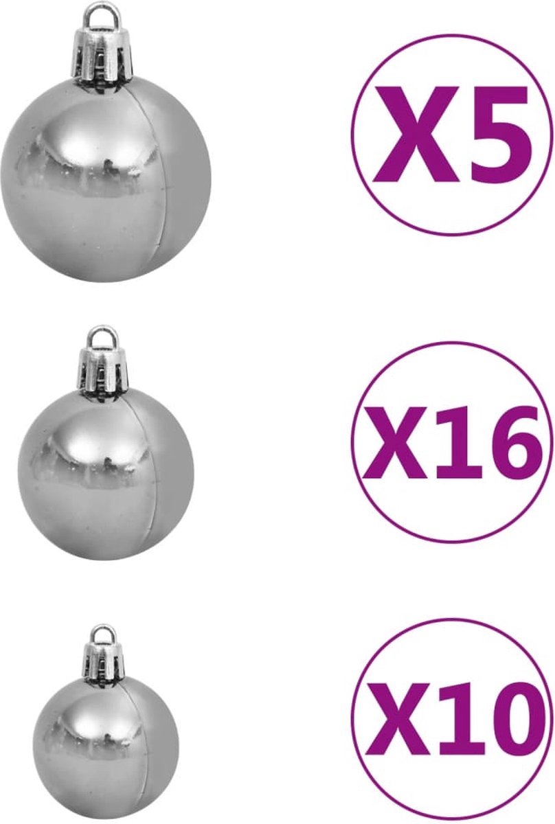 vidaXL Kunstkerstboom PVC 240 cm Roze