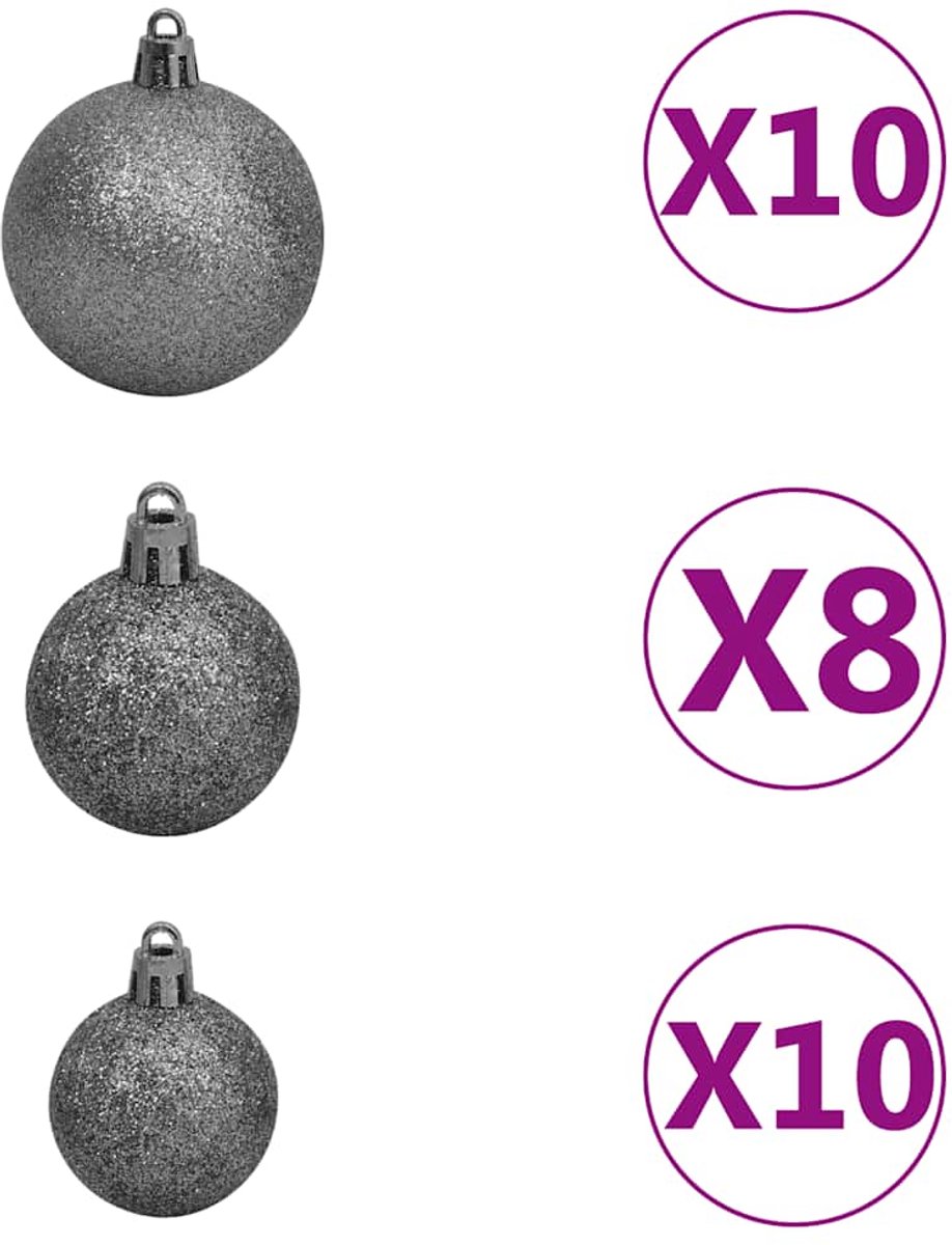 vidaXL Kunstkerstboom PVC 240 cm Roze