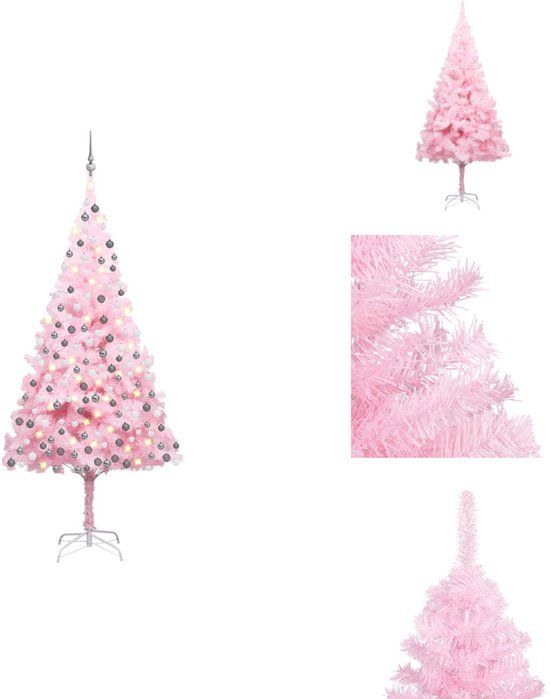 vidaXL Kunstkerstboom PVC 240 cm Roze