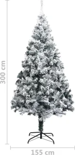 vidaXL Kunstkerstboom PVC 300 cm groen