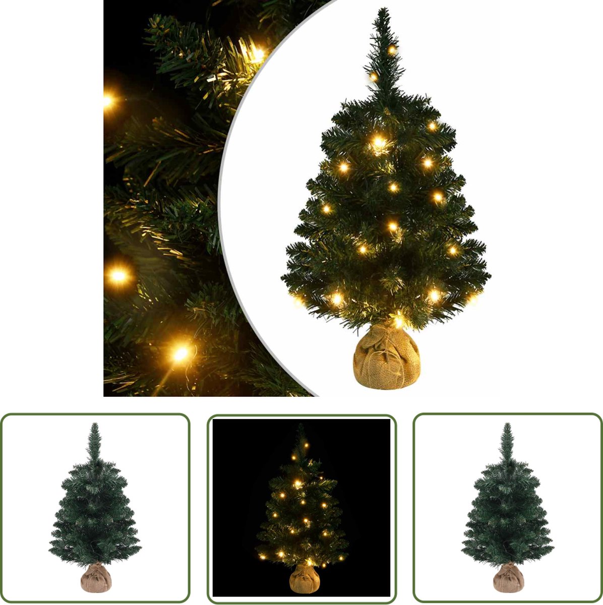 vidaXL Kunstkerstboom PVC 60 cm groen