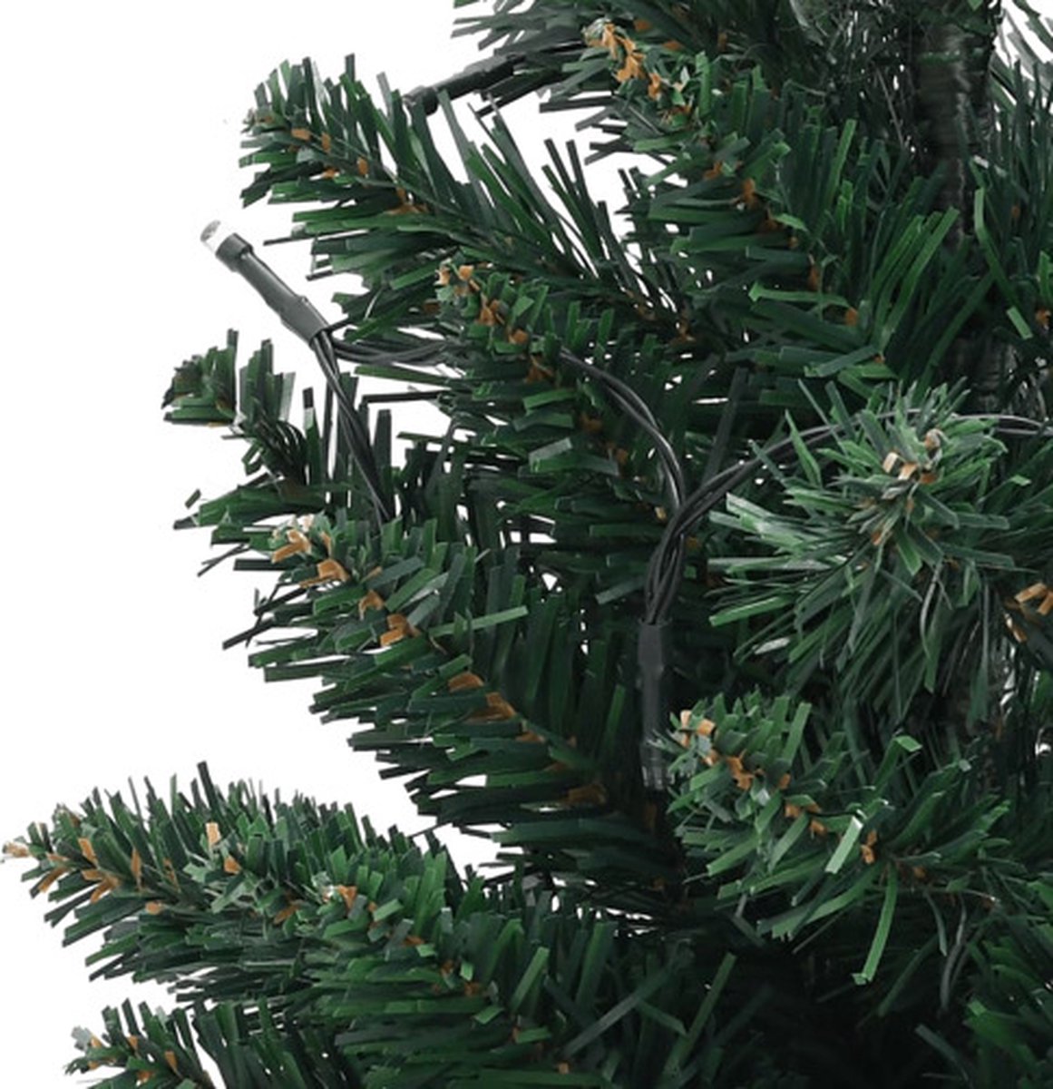 vidaXL Kunstkerstboom PVC 90 cm groen inclusief standaard en verlichting