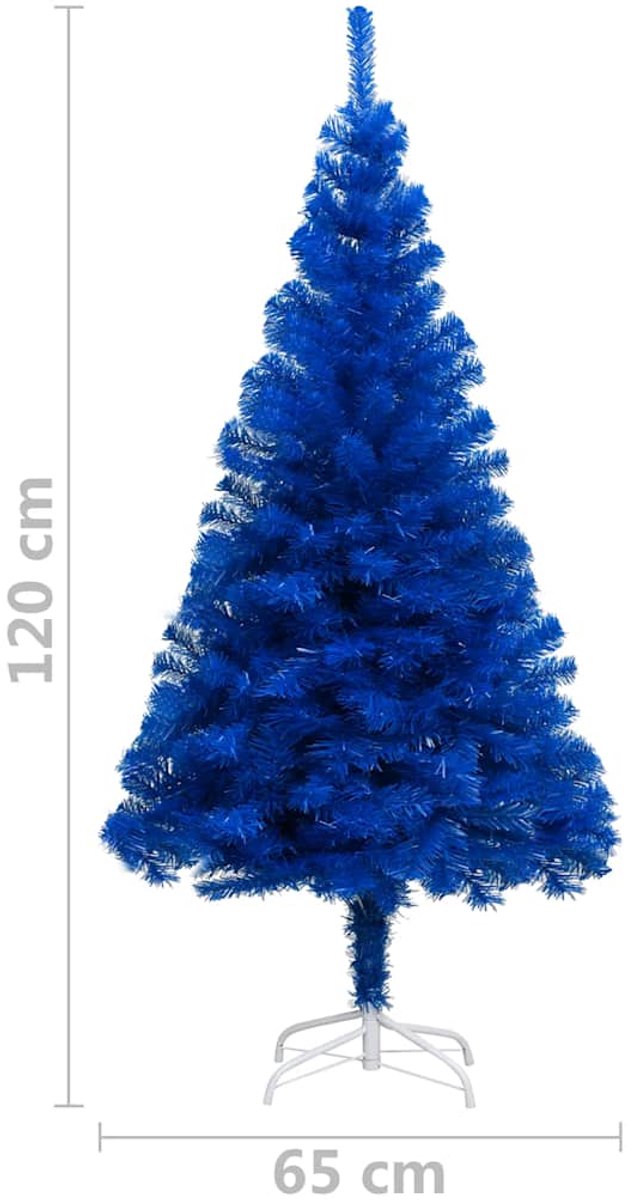 vidaXL Kunstkerstboom PVC blauw 120 cm