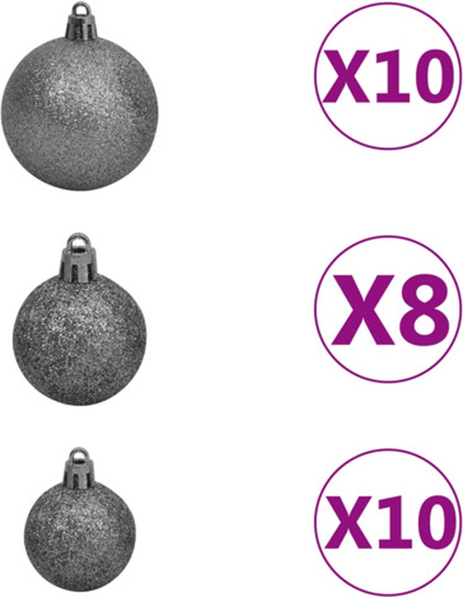 vidaXL Kunstkerstboom PVC blauw 210 cm