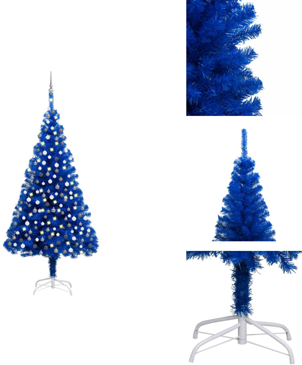 vidaXL Kunstkerstboom PVC blauw 210 cm