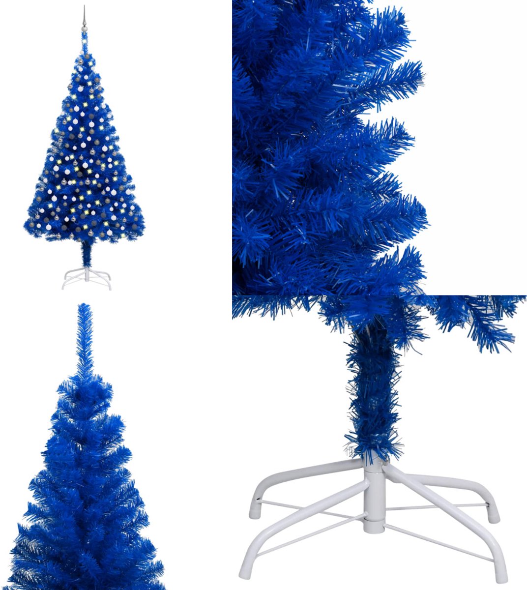 vidaXL Kunstkerstboom PVC blauw 210 cm