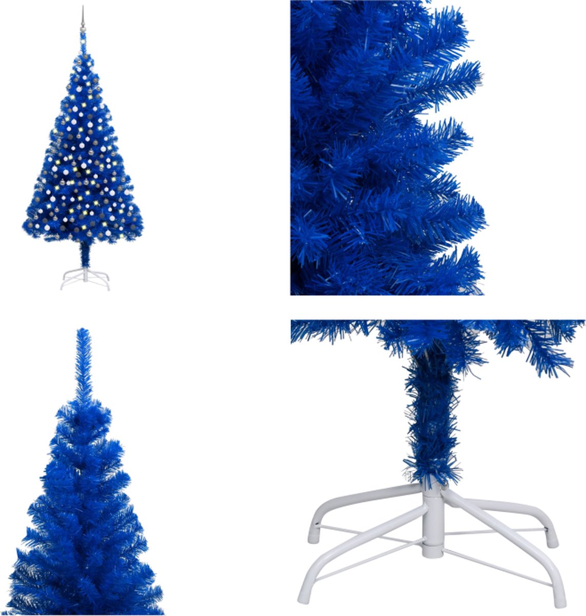 vidaXL Kunstkerstboom PVC blauw 210 cm