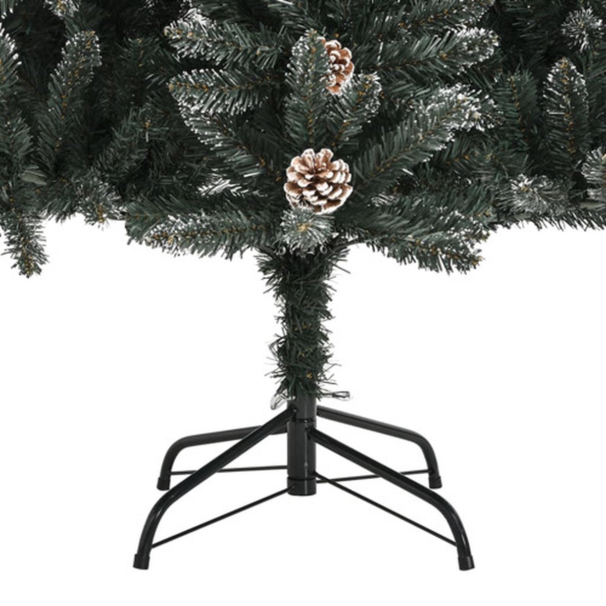 vidaXL Kunstkerstboom PVC met standaard 210 cm groen