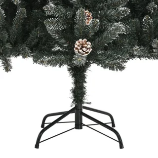 vidaXL Kunstkerstboom PVC met standaard 210 cm groen