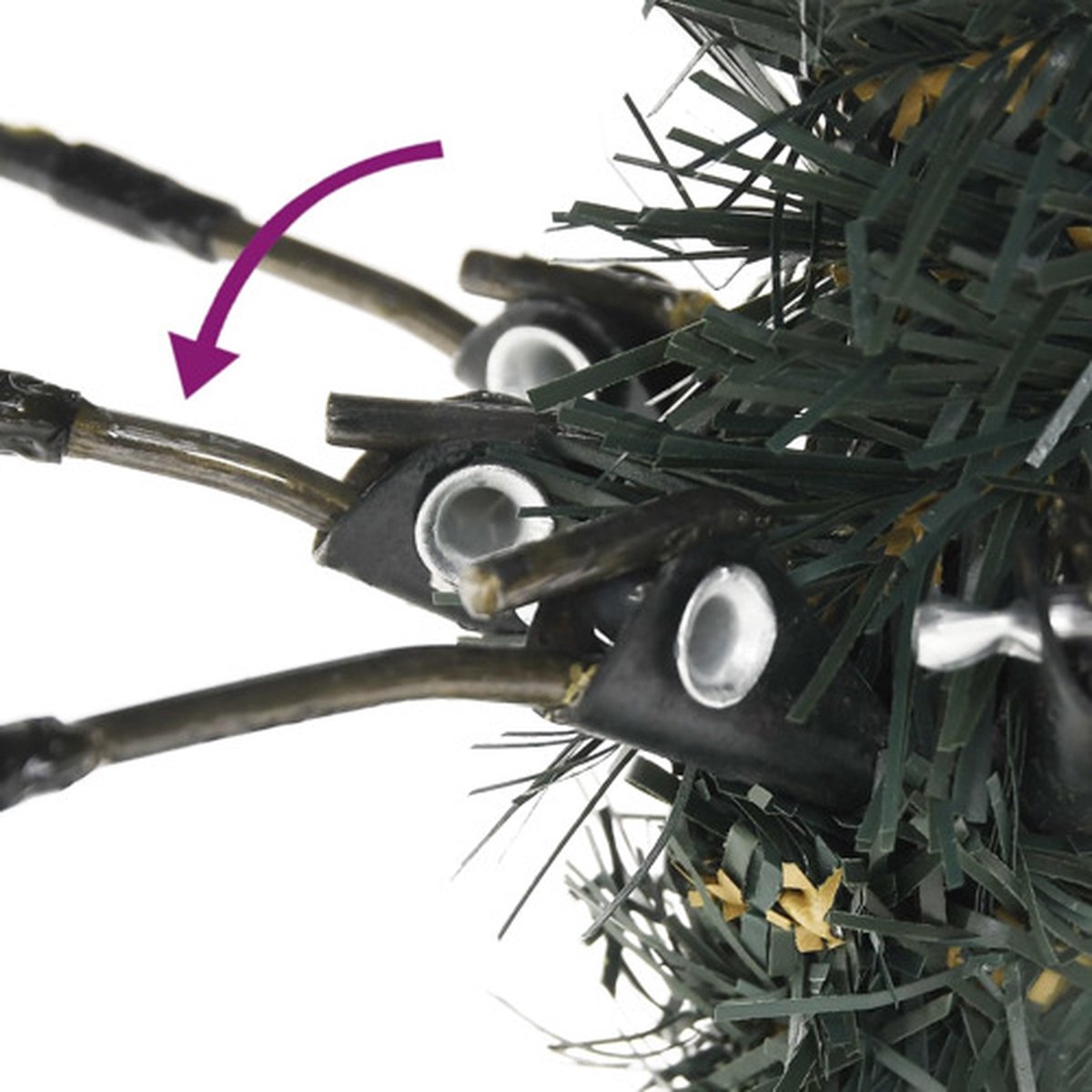 vidaXL Kunstkerstboom PVC met standaard 210 cm groen
