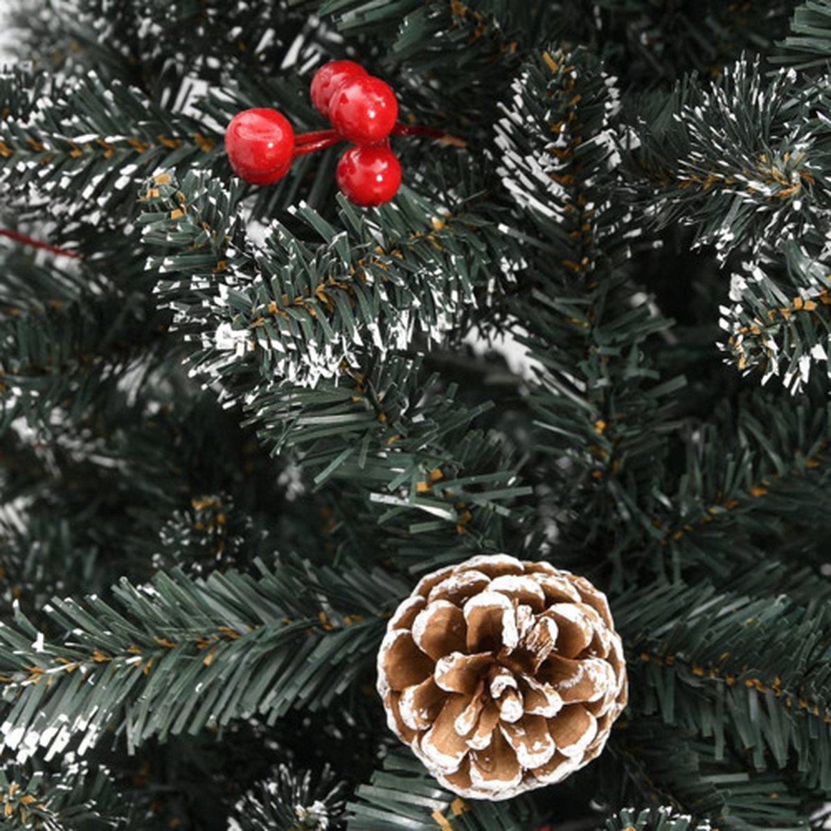 vidaXL Kunstkerstboom PVC met standaard 210 cm groen