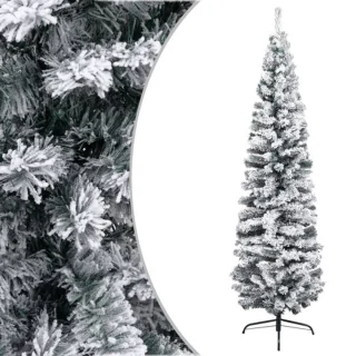 vidaXL Kunstkerstboom PVC smal 180 cm groen