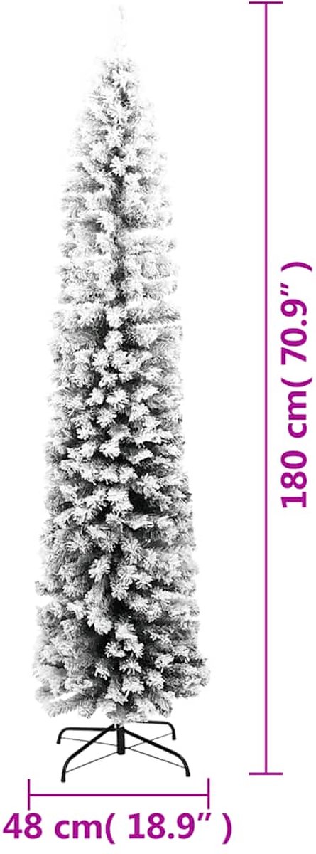 Wat vinden we goed aan de vidaXL Kunstkerstboom PVC smal 180 cm groen