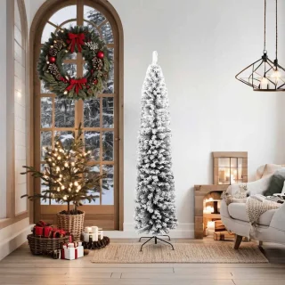 vidaXL Kunstkerstboom PVC smal 180 cm groen