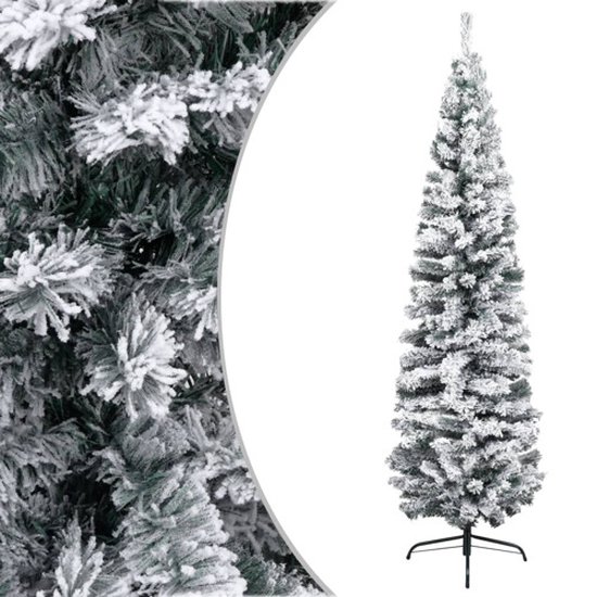 vidaXL Kunstkerstboom PVC Smal 210 cm Groen