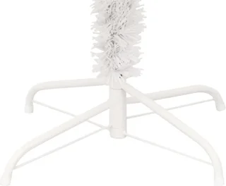 vidaXL Kunstkerstboom PVC wit 180 cm met standaard en verlichting