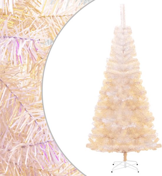 vidaXL Kunstkerstboom PVC wit 210 cm