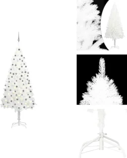 vidaXL Kunstkerstboom PVC Wit 210 cm