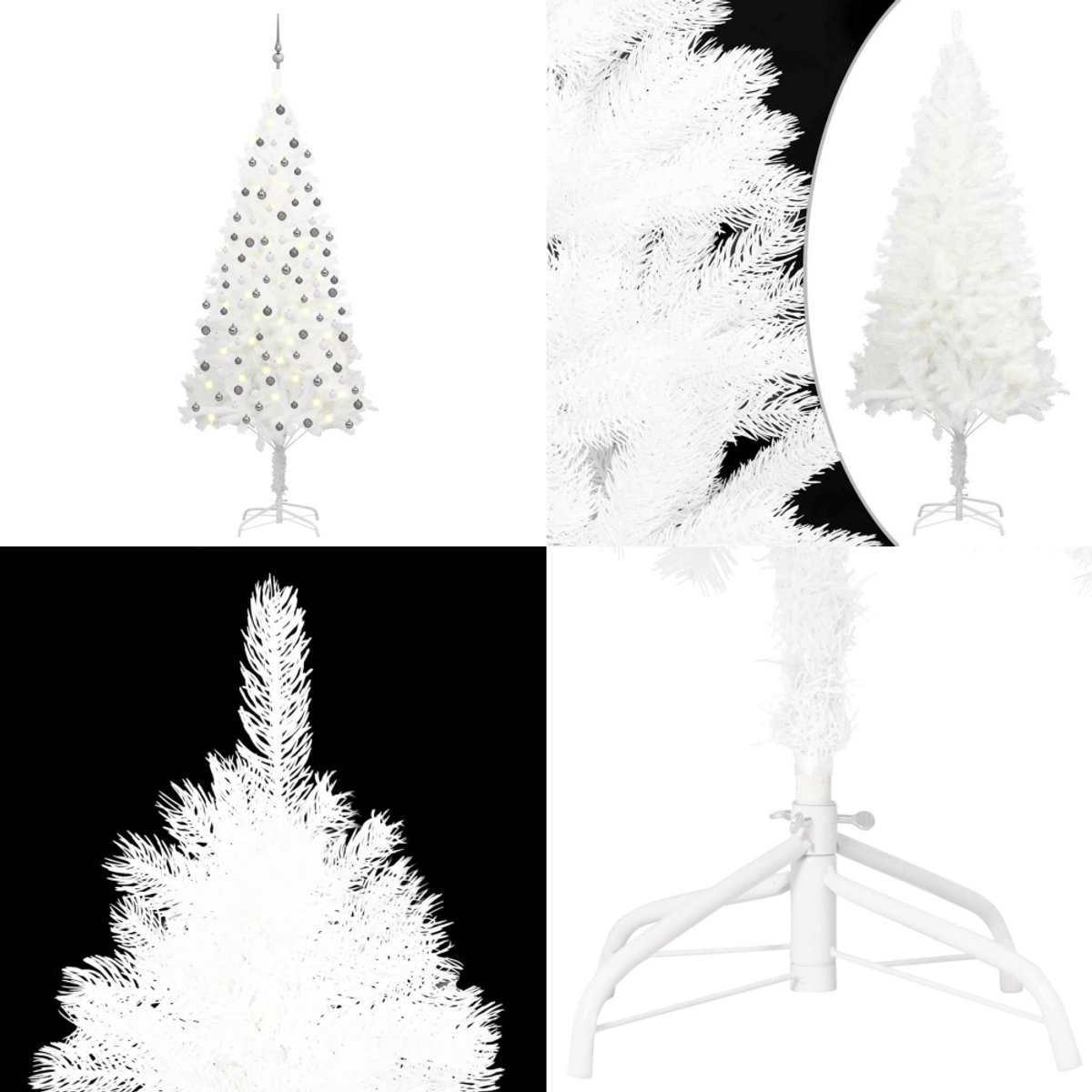 vidaXL Kunstkerstboom PVC Wit 210 cm